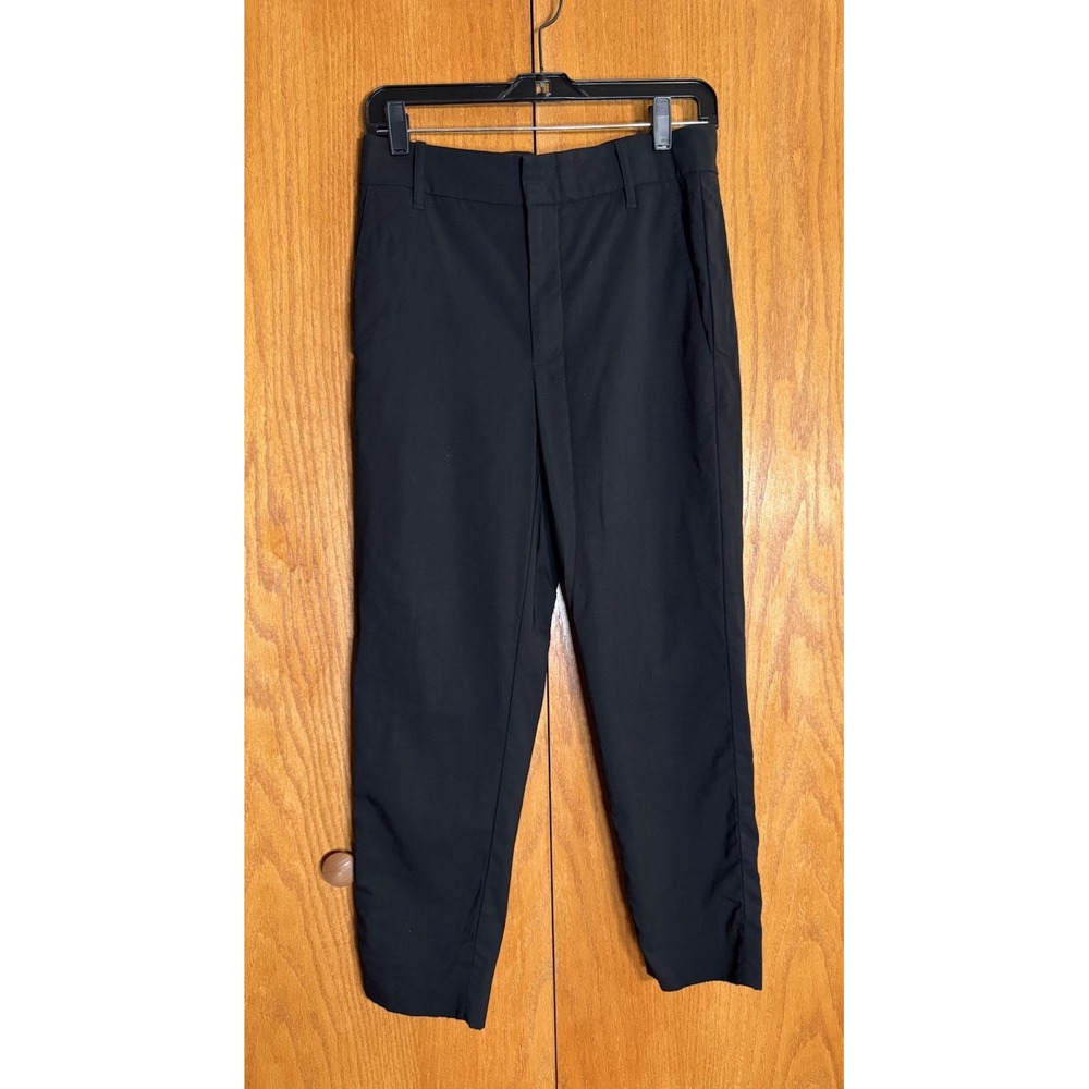 Vince Black Wool Blend Tapered Trousers Pants Italian Fabric V4155-21436 Size 2